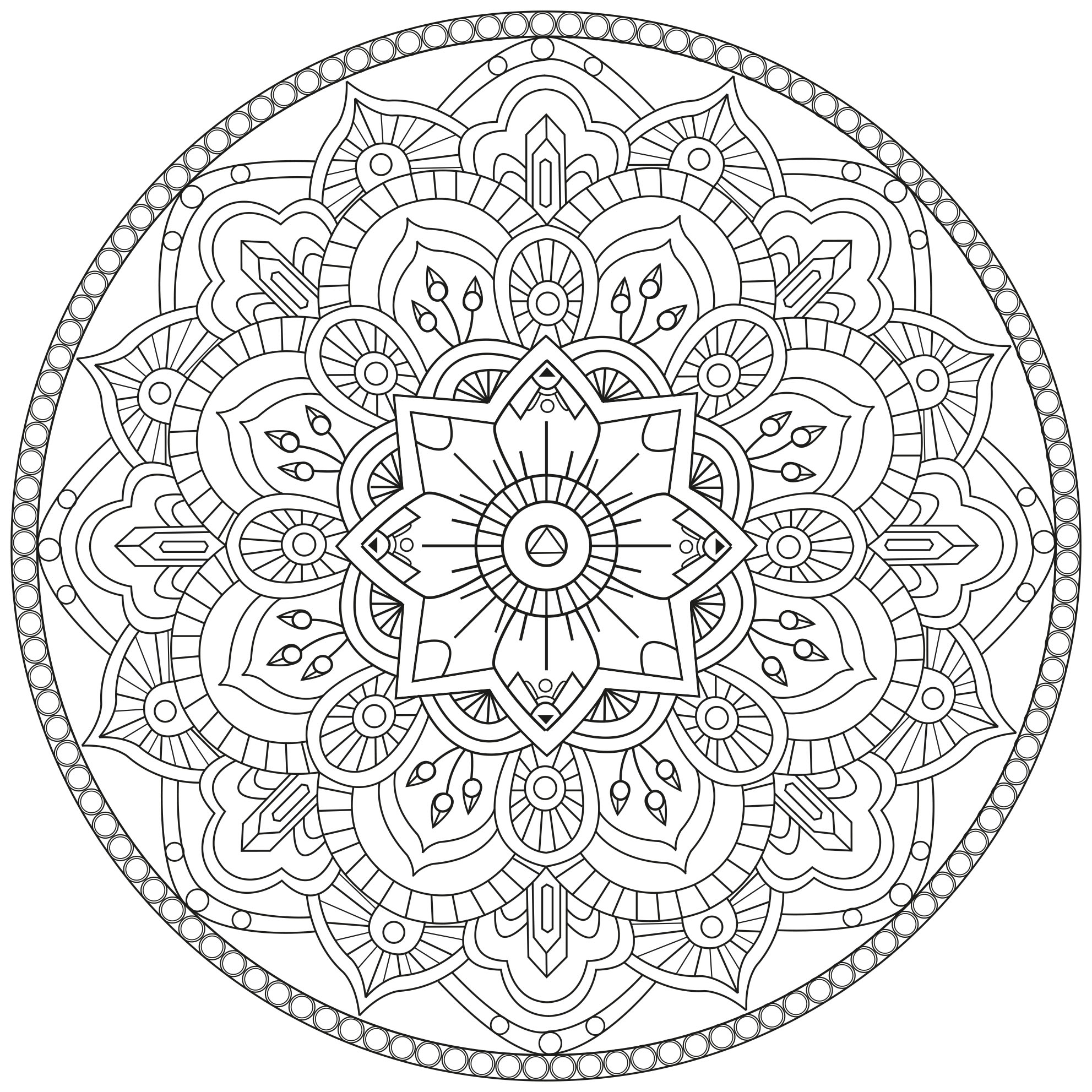 Coloriage Mandala Difficile A Imprimer