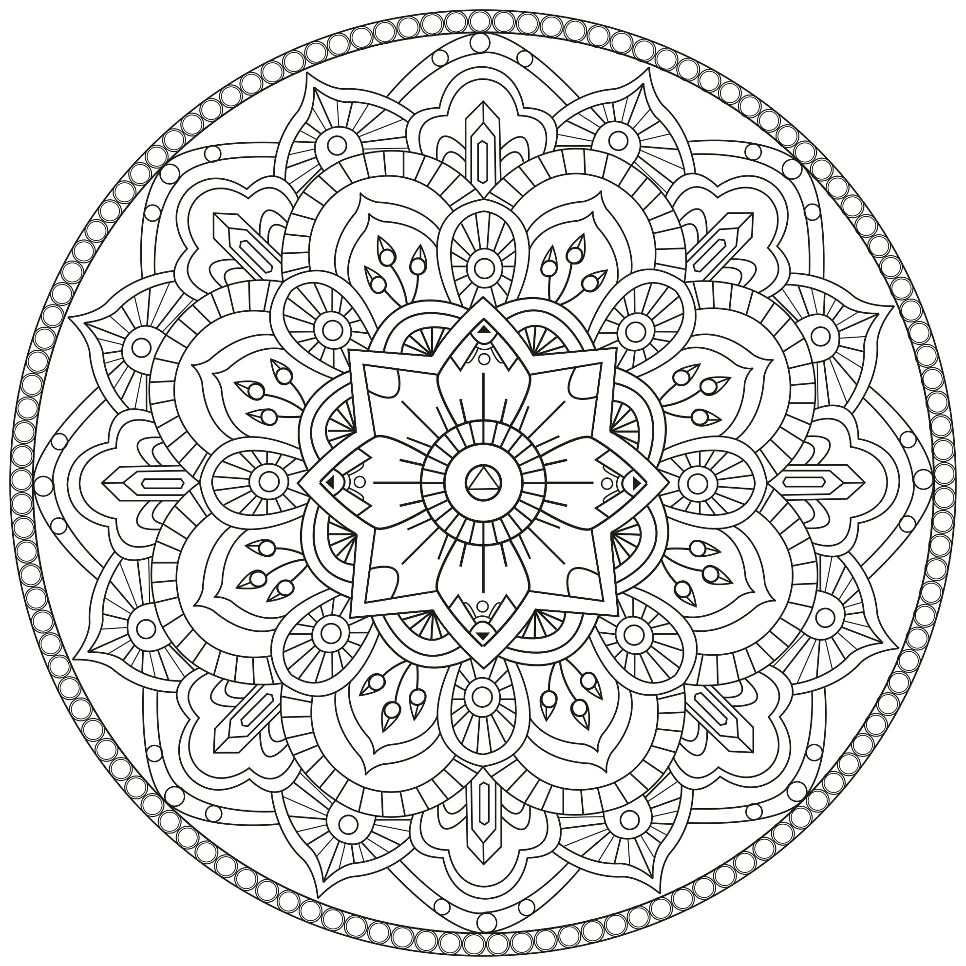 Mandala par pauline (Coloriage à imprimer pour adultes)