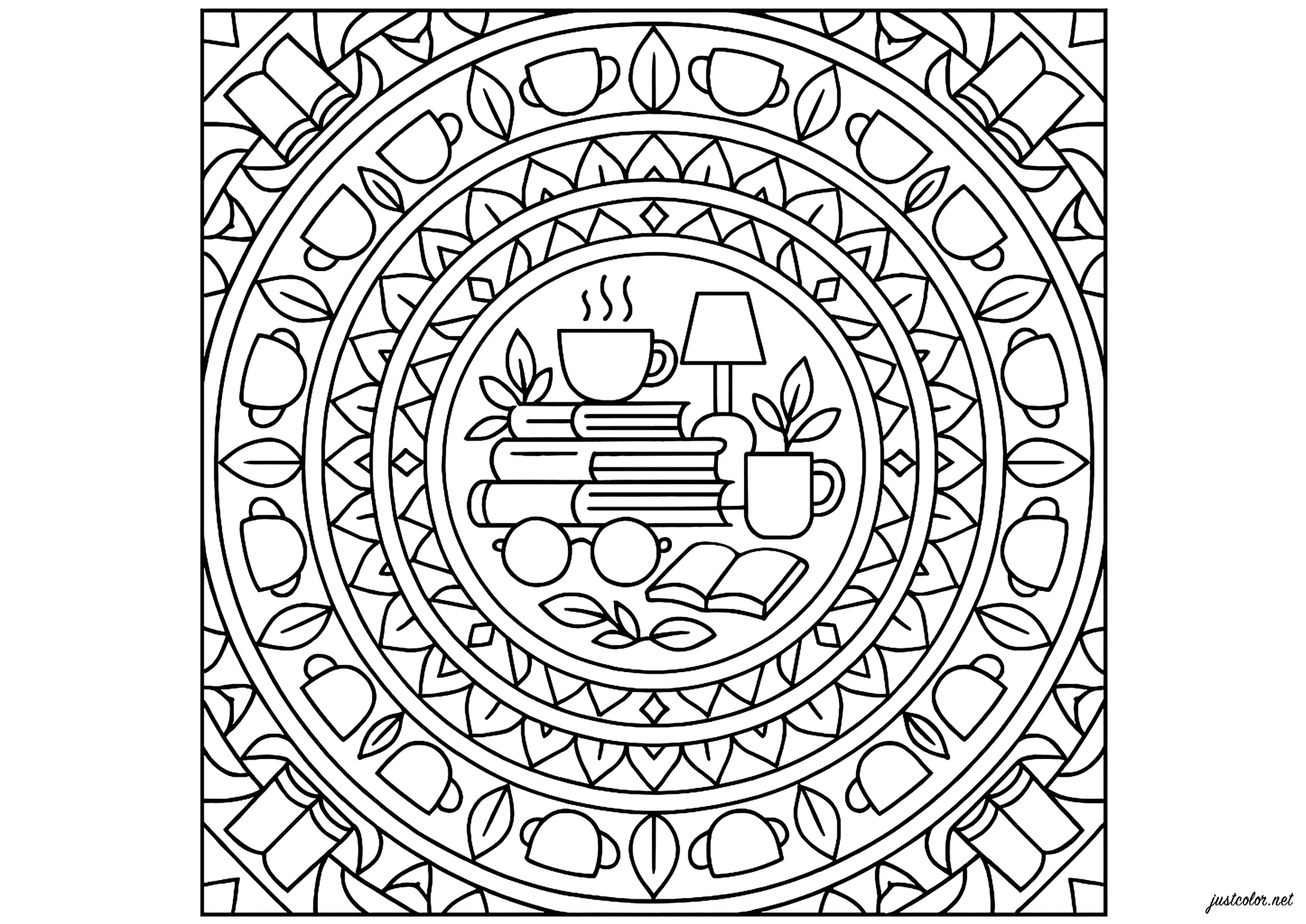 Mandalas du Quotidien (Coloriage à imprimer pour adultes)