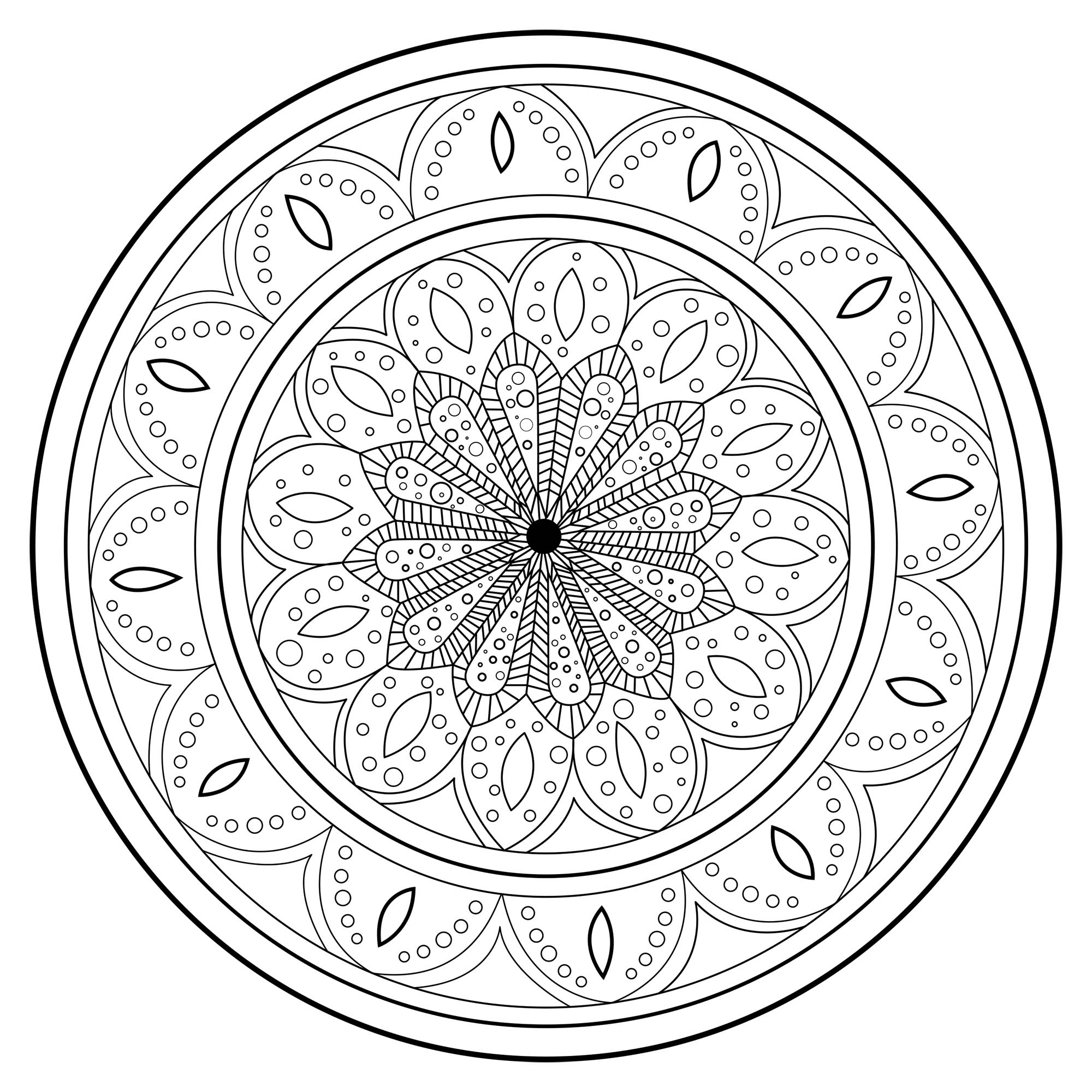 Mandala 2 Coloriages Mandalas Difficiles Pour Adultes Et Enfants