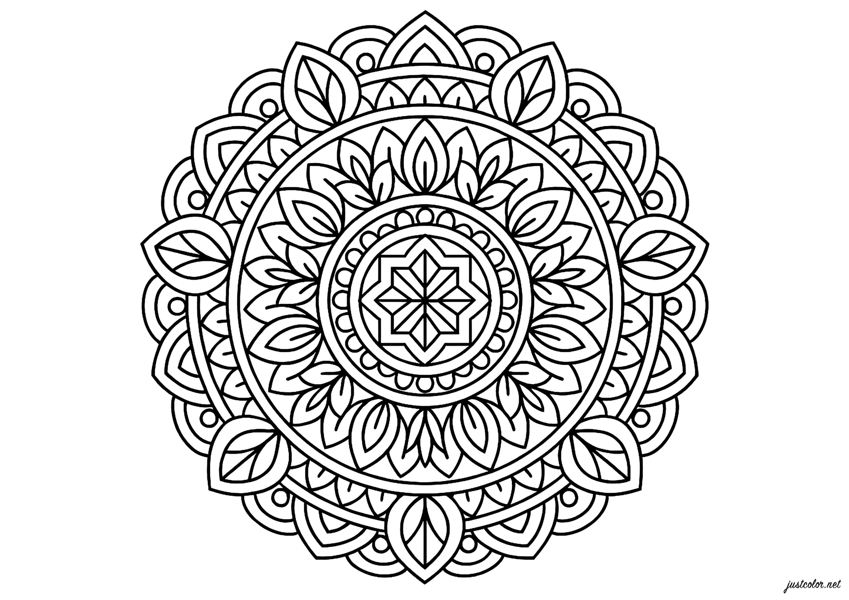 Coloriage Mandala à imprimer - Mandalas pour enfants gratuits