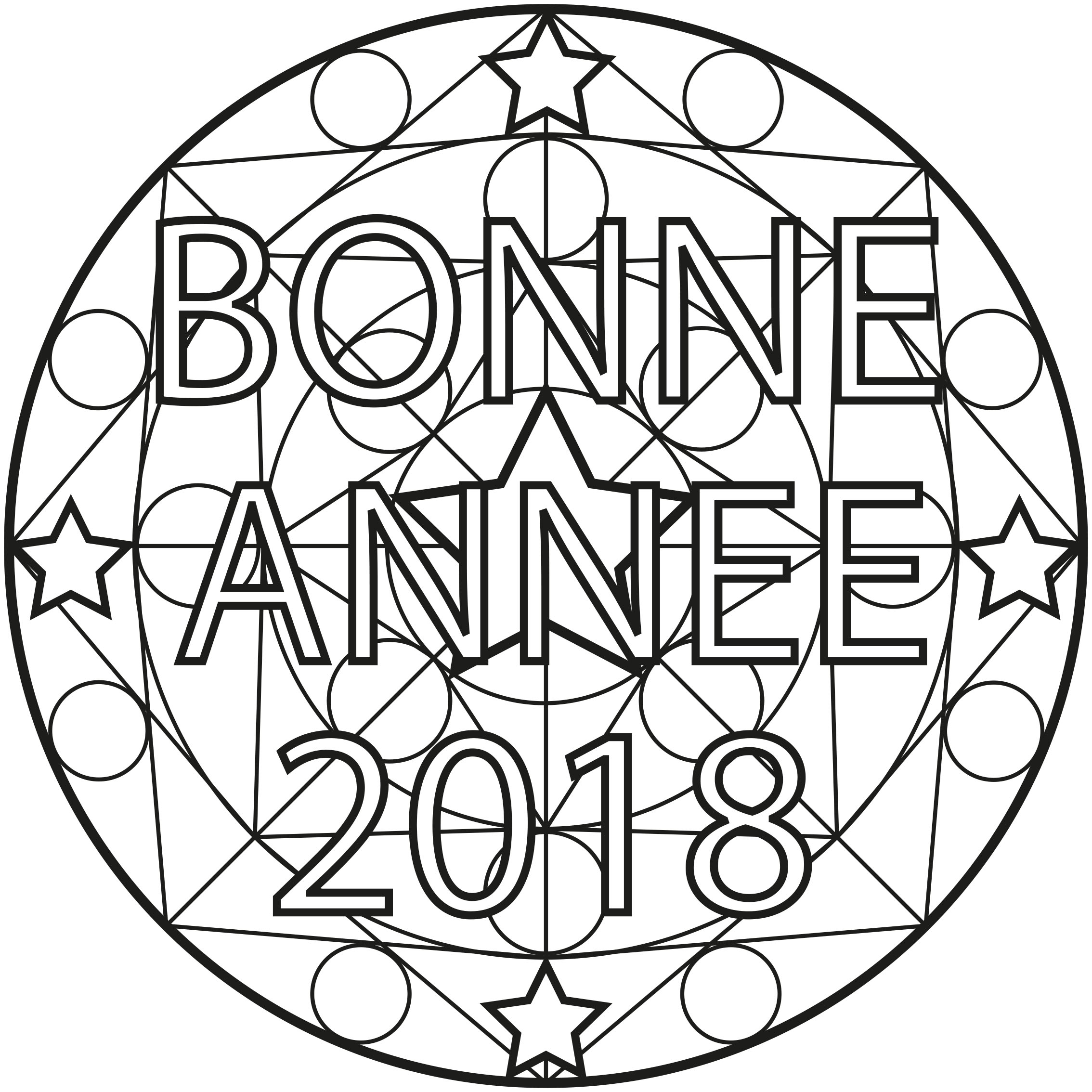 Belle Joyeux Noel Et Bonne Année Coloriage  Des Milliers de Coloriage