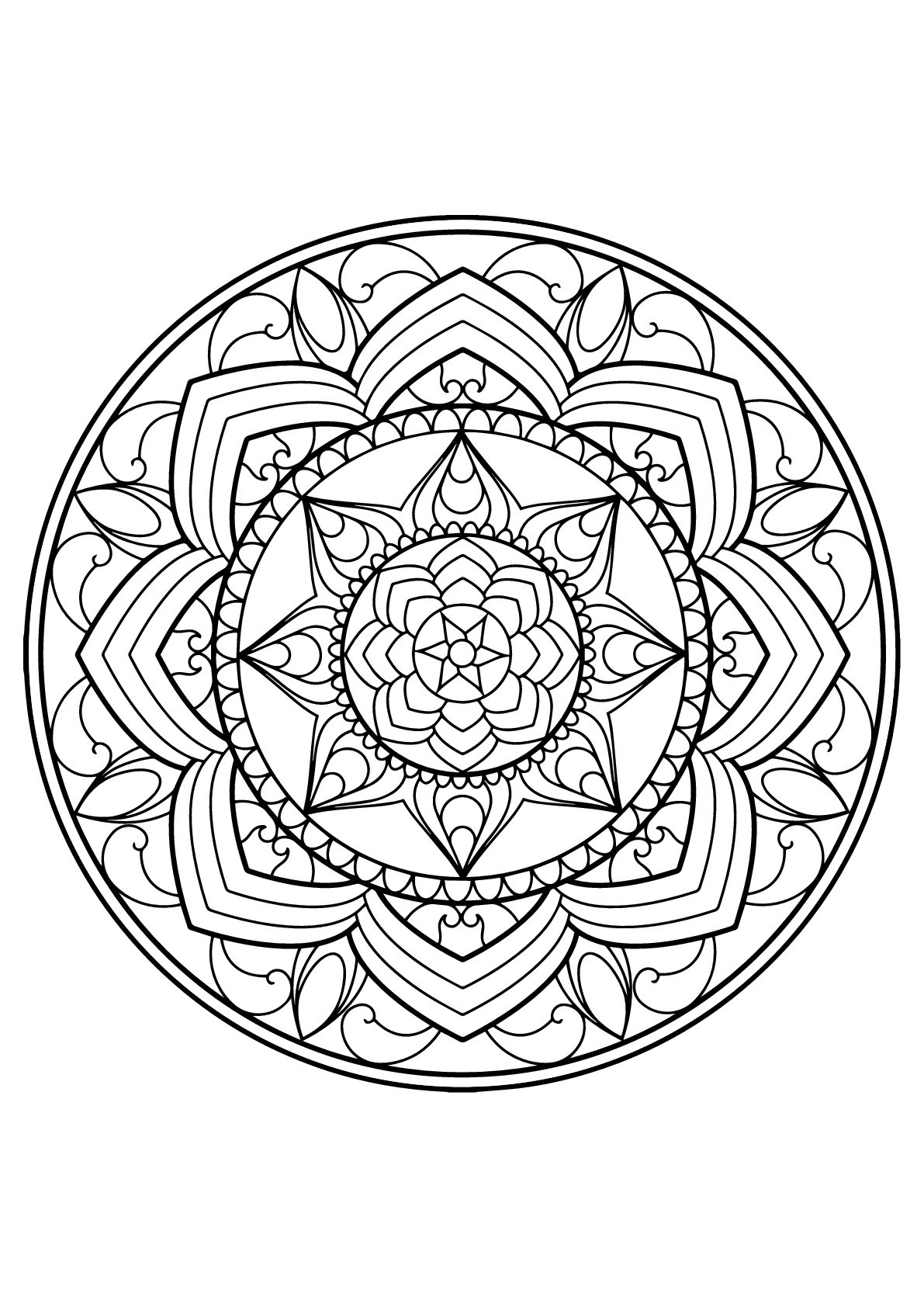Coloriage Gratuit A Imprimer Mandala