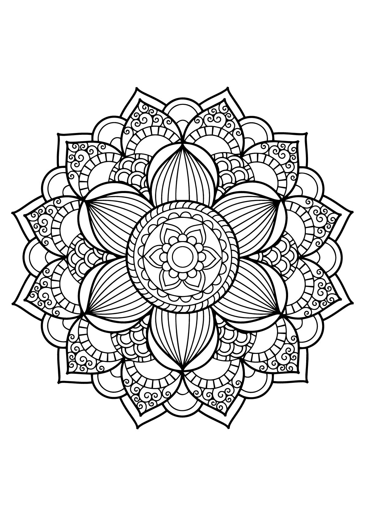 Coloriage De Mandala Gratuit En Ligne
