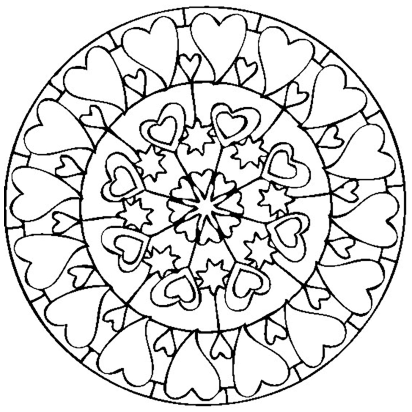 Célébration de l'amour et de la Saint Valentin avec ce Mandala