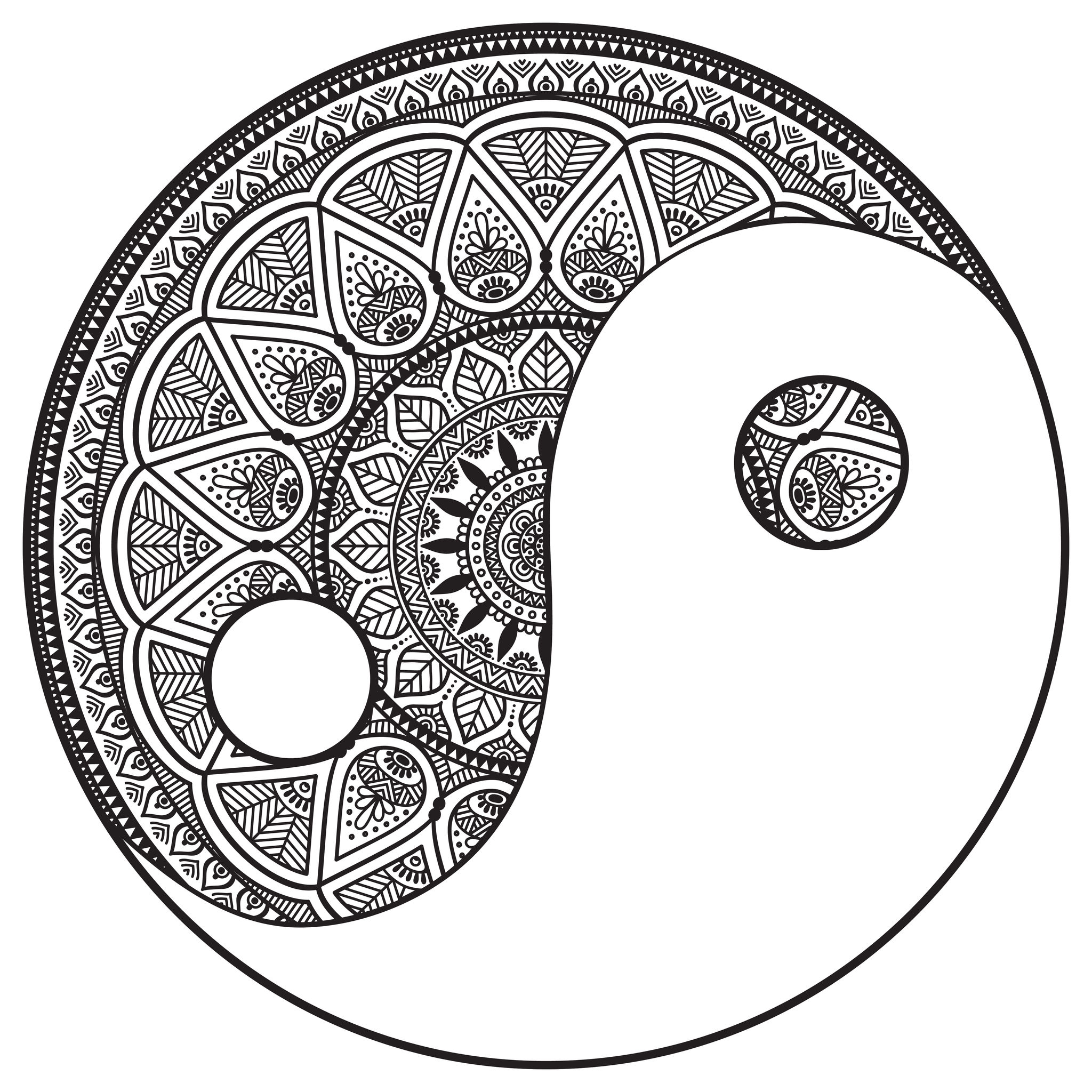 image=mandalas mandala yin et yan par Snezh 1