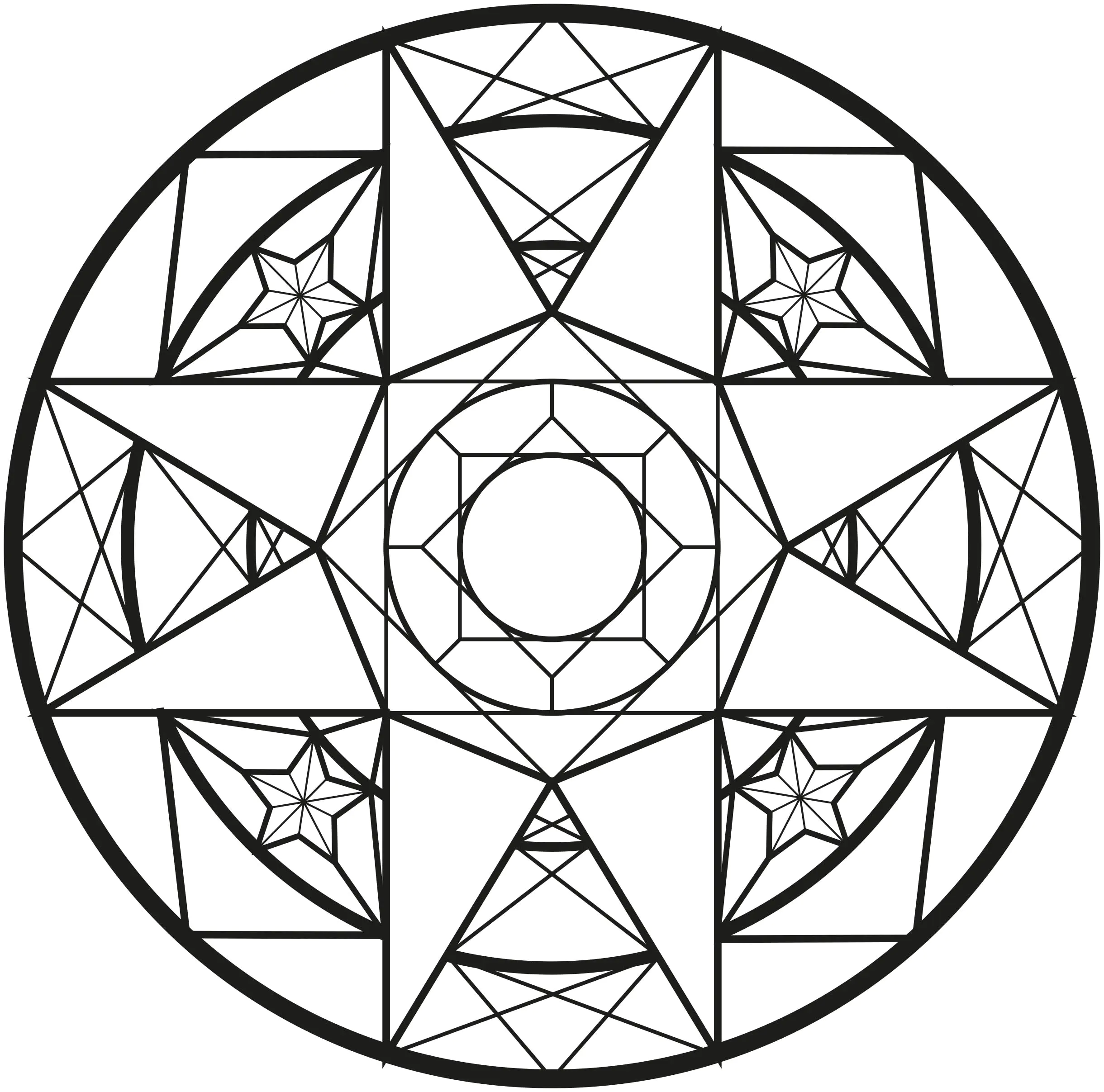 Mandala diamant (Coloriage à imprimer pour adultes)