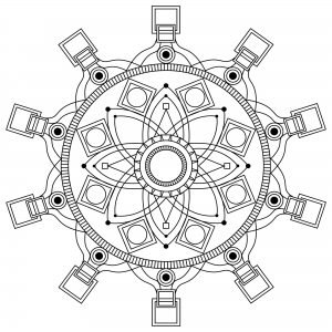 Coloriage adulte mandala mpc design 3