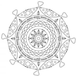 Mandala circulaire hypnotique