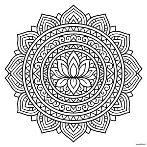 Motif de mandala avec fleur centrale