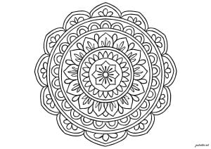 Étoile Géométrique (Coloriage de Mandalas)