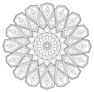 Coloriage mandala zen antistress 1