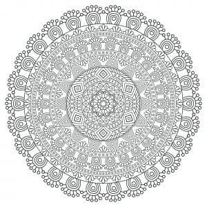 Mandala Zen & Anti-Stress - 5 (Coloriage de Céline)