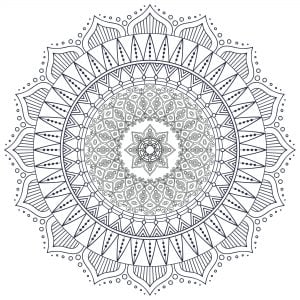 Mandala Zen & Anti-Stress - 7 (Coloriage de Céline)