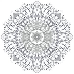 Coloriage mandala zen antistress 7