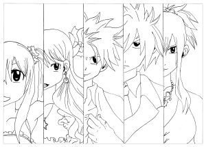 Coloriage manga fairy tail krissy