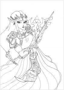 Coloriage manga zelda krissy