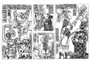 Coloriage art maya british museum 10