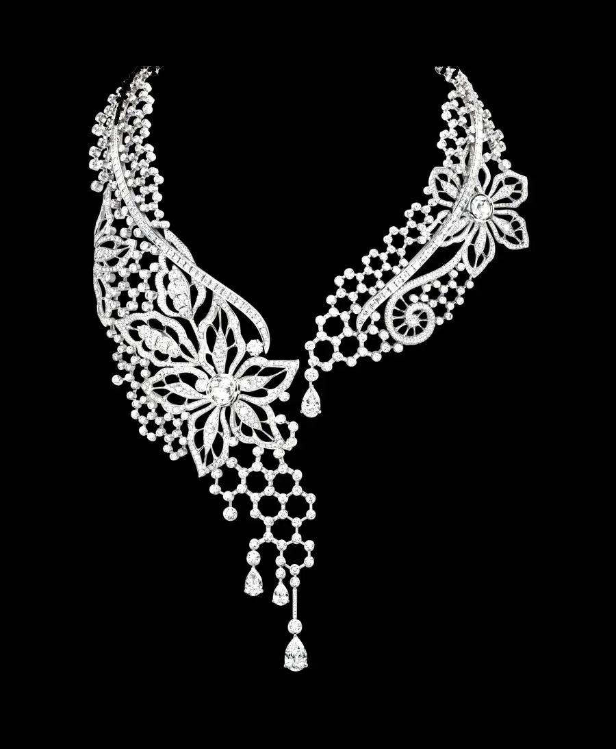 Collier diamants - 1 (Coloriage de Mode, vêtements et bijoux à imprimer pour adultes)