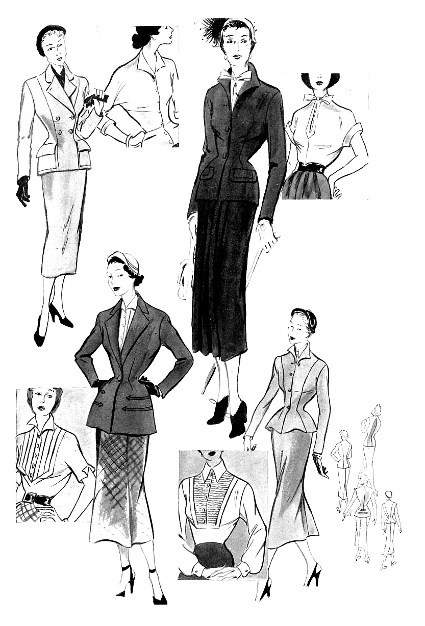 Croquis de mode datant de 1949