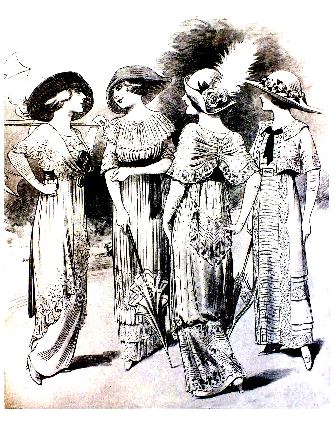 Gravure de mode datant de 1912