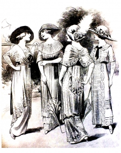 Coloriage adulte gravure mode 1912 femina