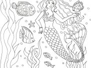 Coloriages de Mondes aquatiques à imprimer pour adultes