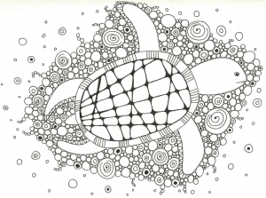 La tortue de Juliette (Coloriage d'Azyrielle)