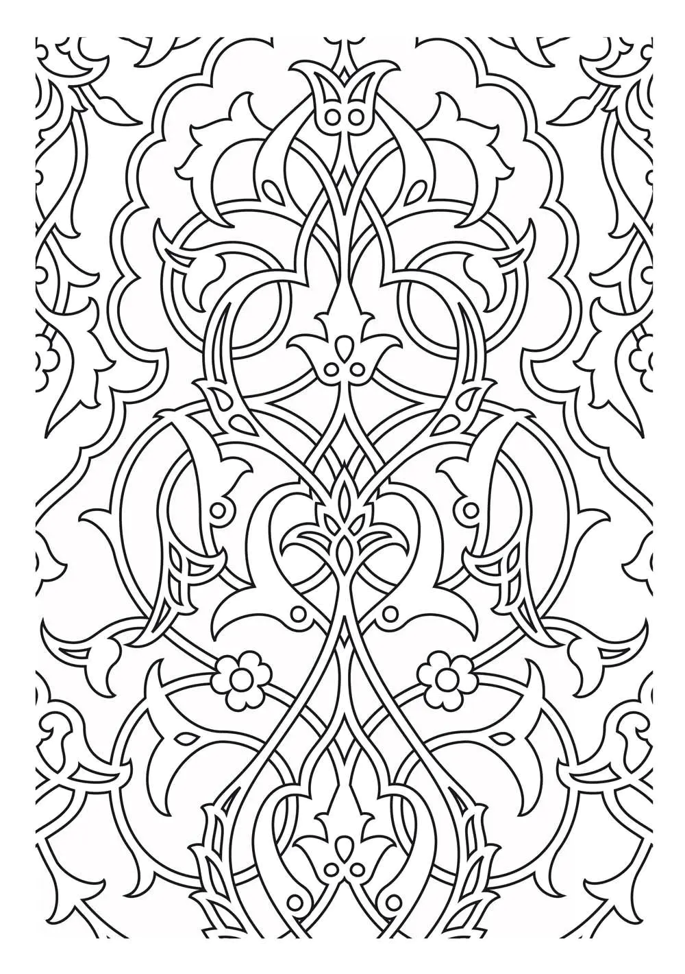 Motifs medievaux (Coloriage de Moyen Âge à imprimer pour adultes)
