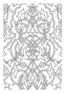 Coloriage motifs medievaux