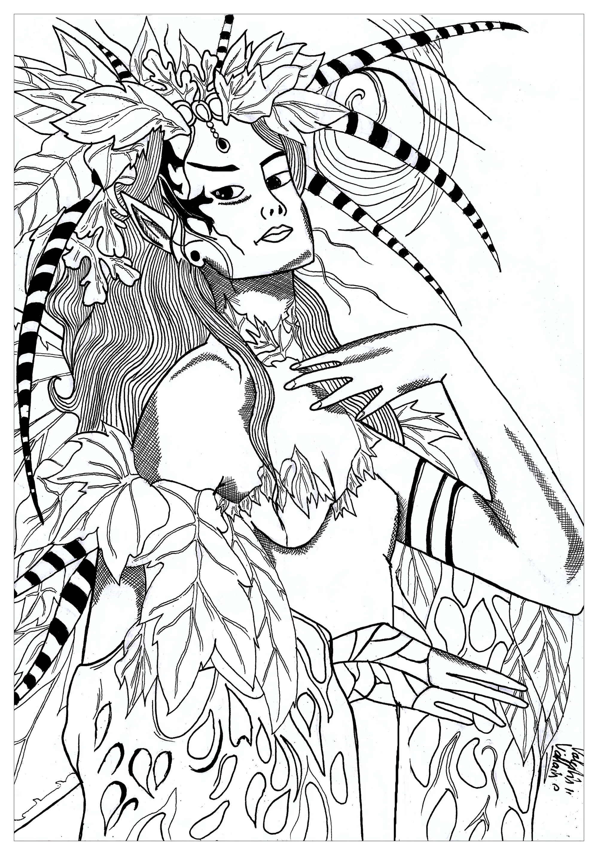 Mère nature (Coloriage de Mythes et légendes à imprimer pour adultes)