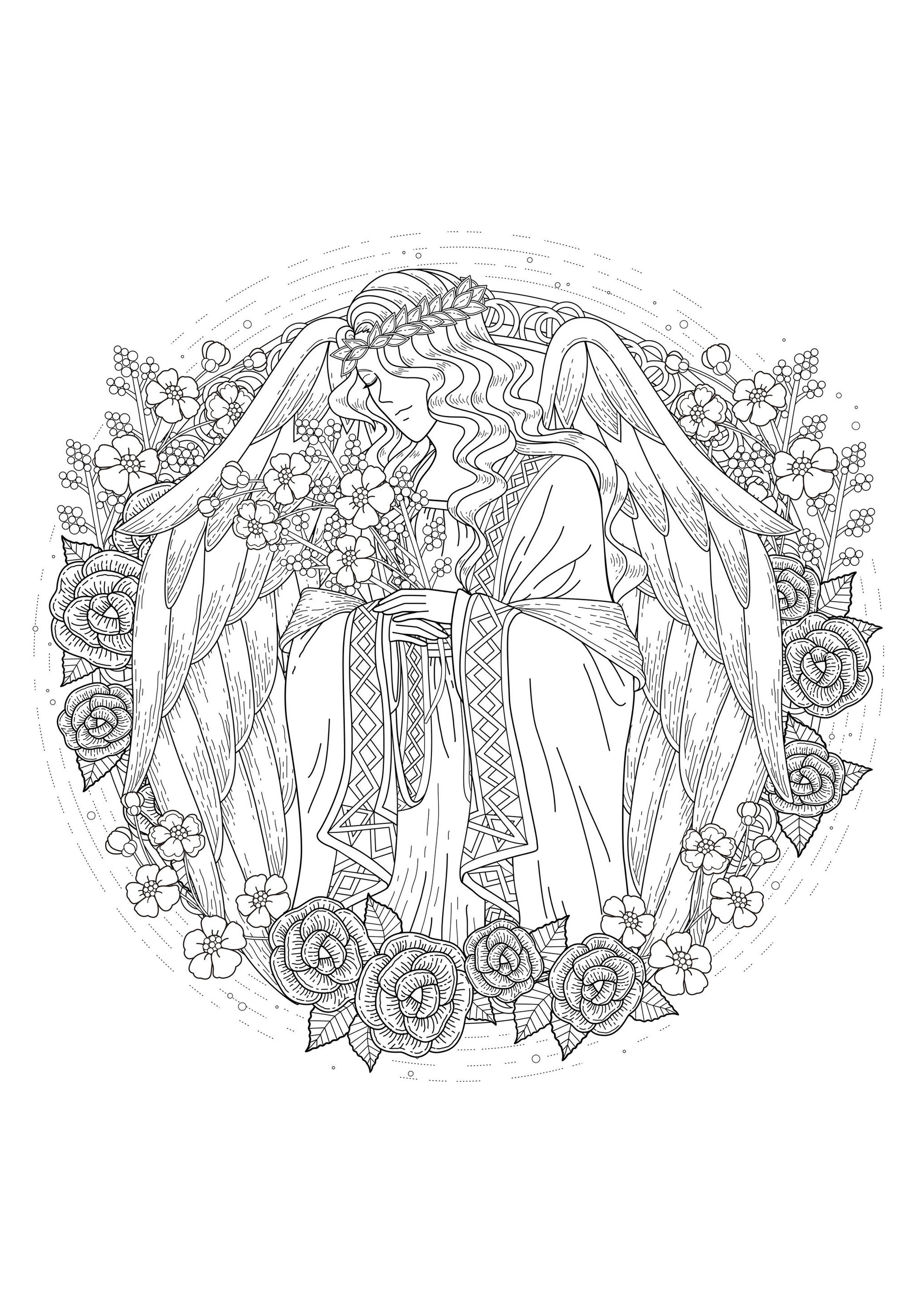Un ange à colorier, Artiste : Kchung Un ange à colorier, Artiste : Kchung