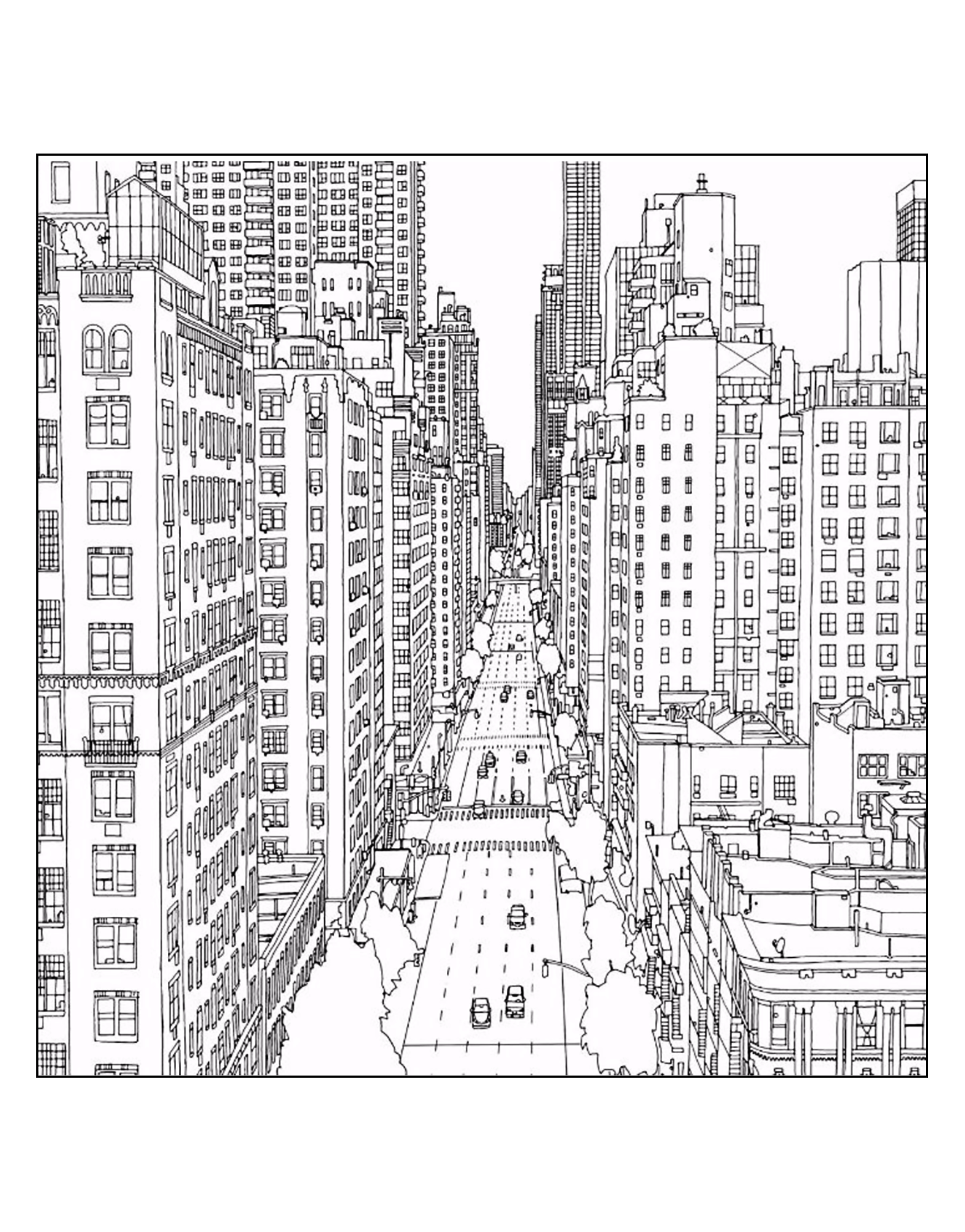 Un dessin d'une rue de New York (Source : Steve Mc Donald)