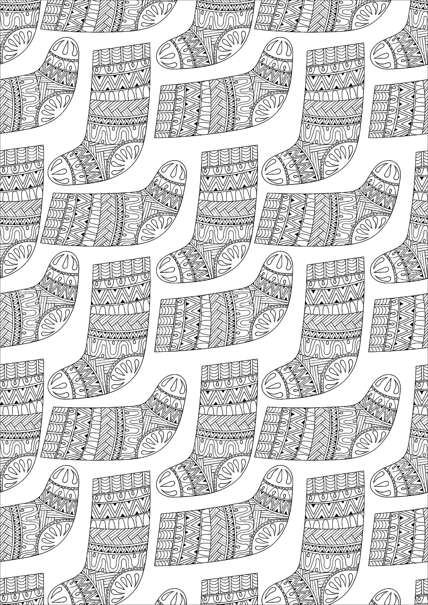 Chaussettes aux motifs variés et harmonieux, Source : 123rf   Artiste : Ipanki