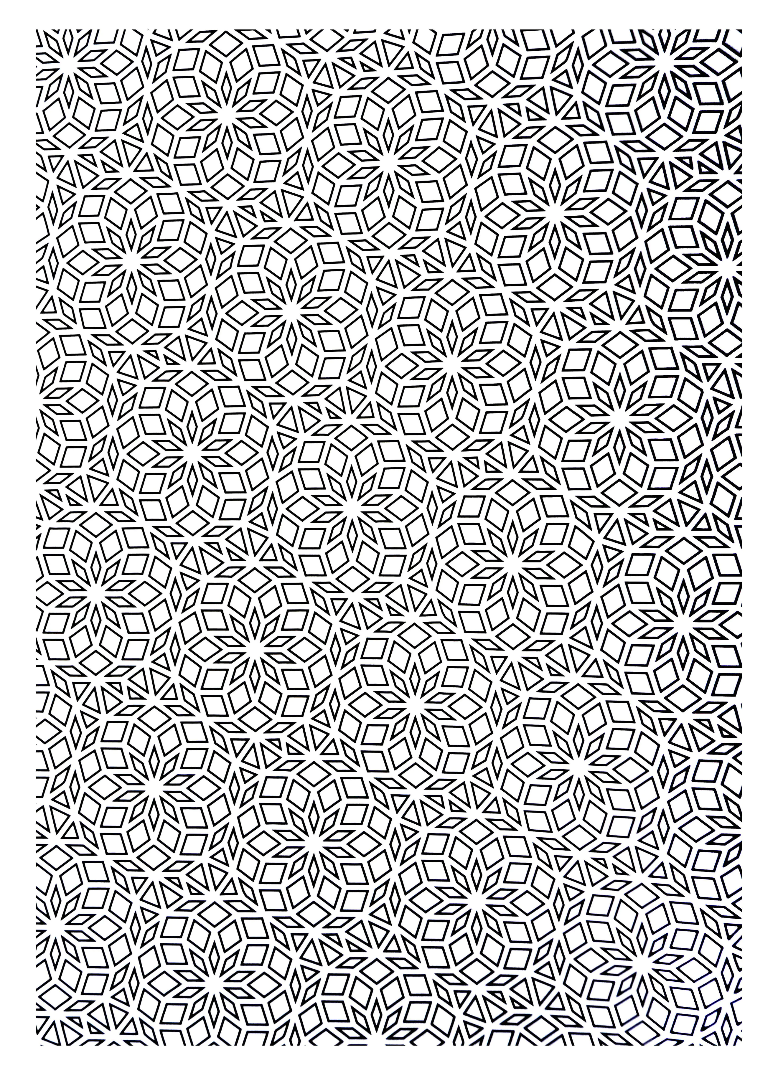Formes geometriques (Coloriage d'Art Optique à imprimer pour adultes)