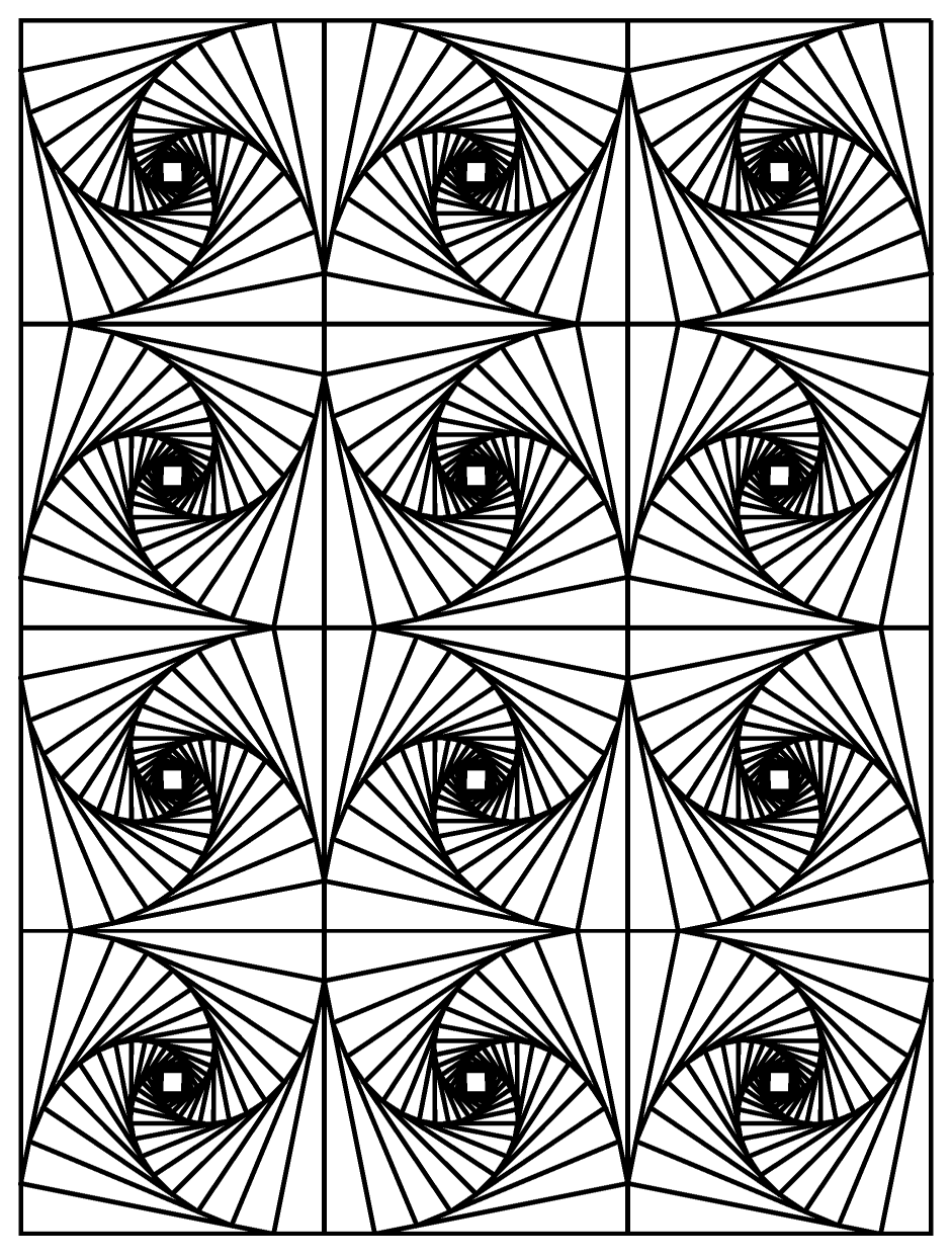 Coloriage Opt Art / Illusion Optique