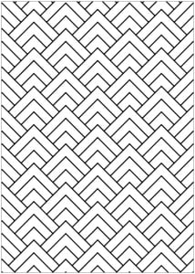 Coloriage d'Art Optique à imprimer pour adultes : Formes-triangulaires
