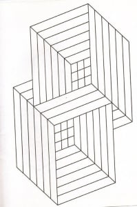 Coloriage illusion optique cubes