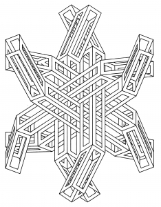 Coloriage Op Art (par l'artiste Jean Larcher) (Coloriage d'Art Optique)