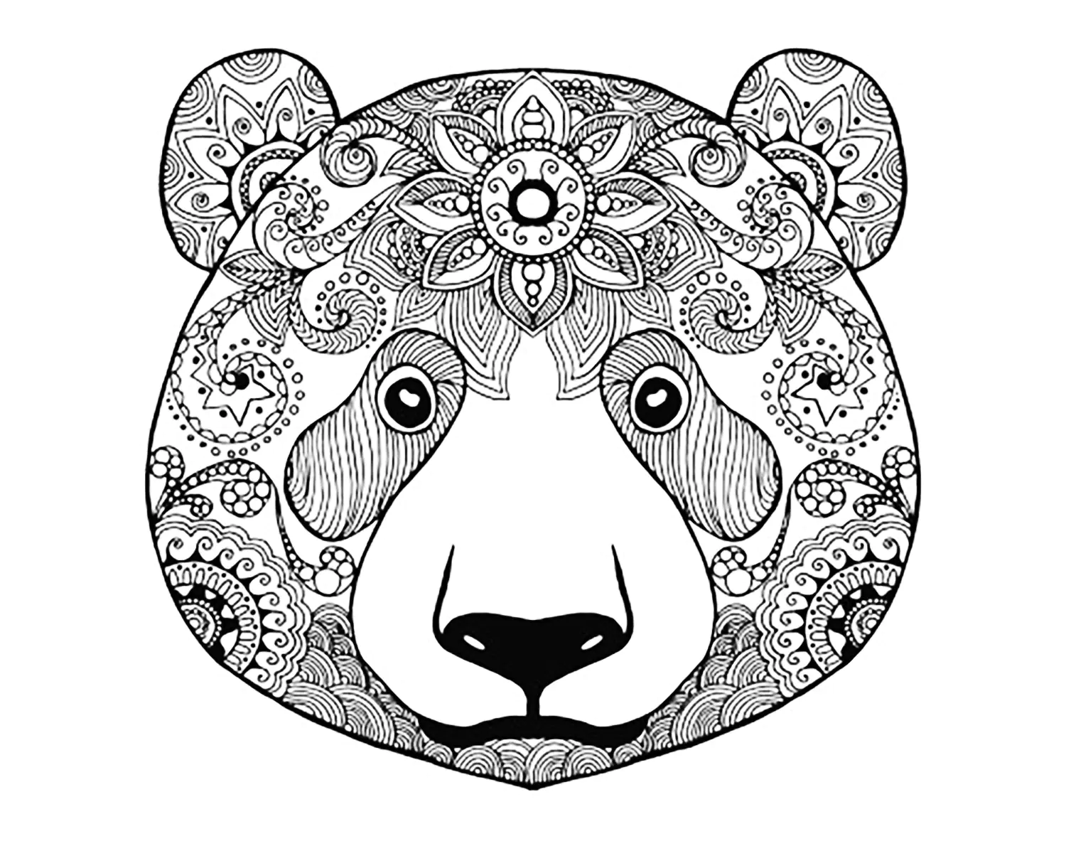 Ours - 2 (Coloriage à imprimer pour adultes)