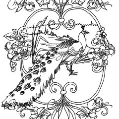 Coloriages de Paons à imprimer pour adultes