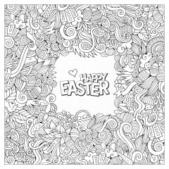 Coloriages de Pâques à imprimer pour adultes
