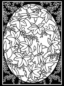 Coloriage oeuf paques avec large bordure 5