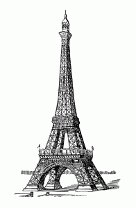 Coloriage de à imprimer pour adultes : Paris-tour-effel-realiste