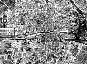 Coloriage plan paris 1750