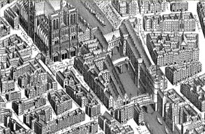 Paris quartier notre dame (Coloriage)