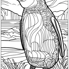 Coloriages de Pingouins à imprimer pour adultes