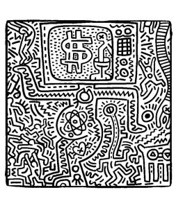 Coloriage de Pop art à imprimer pour adultes : Keith-haring-10