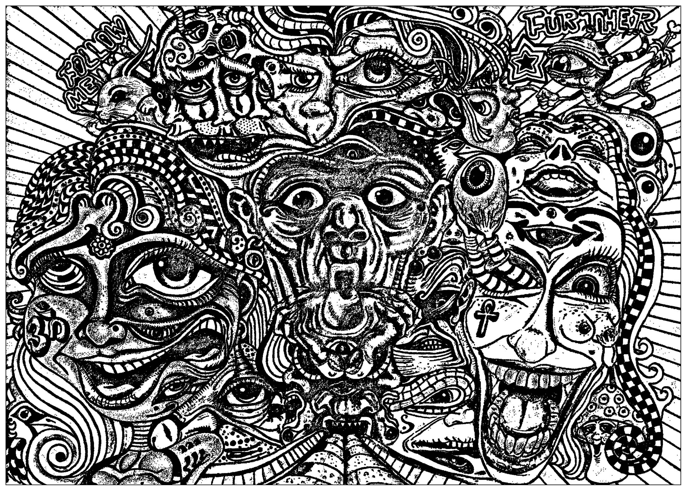 Visages psychédéliques