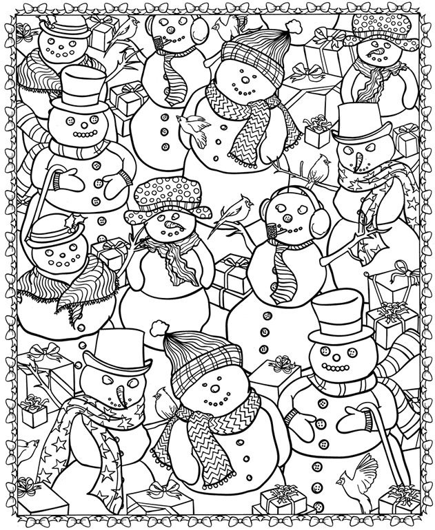 Noel Bonhommes De Neige Retour En Enfance Coloriages